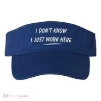 I DonT Know I Just Work Here Funny Employee Saying Gift Visor thumb 0