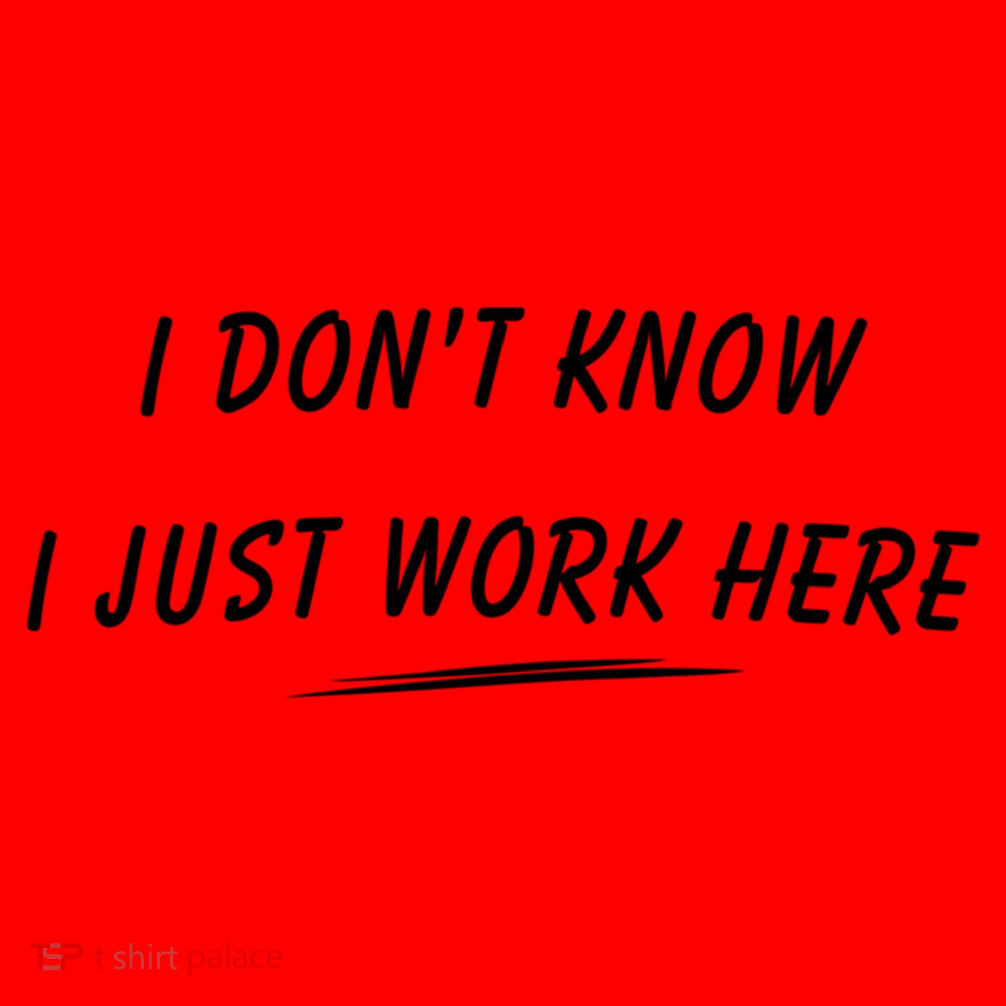I DonT Know I Just Work Here Funny Employee Saying Gift Santa Hat