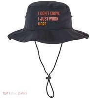 I DonT Know I Just Work Here Funny Work Sarcastic Gift Bucket Hat thumb 0