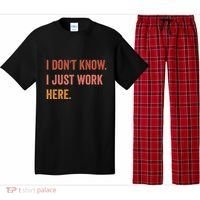 I DonT Know I Just Work Here Funny Work Sarcastic Gift Pajama Set thumb 0