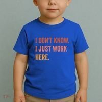 I DonT Know I Just Work Here Funny Work Sarcastic Gift Toddler T-Shirt thumb 2