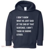 I Don’T Know What He Just Said At The End Of That Sentence Toddler Hoodie thumb 0
