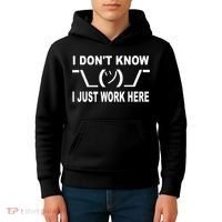 I Dont Know I Just Work Here Kids Hoodie thumb 4