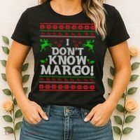 I Don't Know Margo Ugly Christmas Funny Movie Women's T-Shirt thumb 2