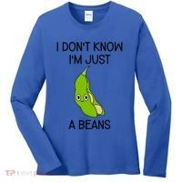 I DonT Know IM Just A Beans Cute Beans Gift Women's Long Sleeve Shirt thumb 0