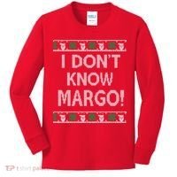 I Don't Know Margo Ugly Christmas Funny Movie Kids Long Sleeve Shirt thumb 0