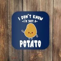I Don't Know I'm Just A Potato Funny Sarcastic Potato , Potato Lover Coaster thumb 0