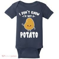 I Don't Know I'm Just A Potato Funny Sarcastic Potato , Potato Lover Baby Bodysuit thumb 0
