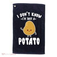 I Don't Know I'm Just A Potato Funny Sarcastic Potato , Potato Lover Golf Towel thumb 0