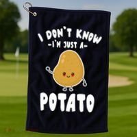 I Don't Know I'm Just A Potato Funny Sarcastic Potato , Potato Lover Golf Towel thumb 1