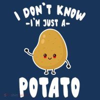 I Don't Know I'm Just A Potato Funny Sarcastic Potato , Potato Lover Golf Towel thumb 3