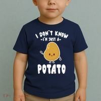 I Don't Know I'm Just A Potato Funny Sarcastic Potato , Potato Lover Toddler T-Shirt thumb 2