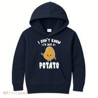 I Don't Know I'm Just A Potato Funny Sarcastic Potato , Potato Lover Kids Hoodie thumb 0