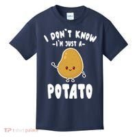 I Don't Know I'm Just A Potato Funny Sarcastic Potato , Potato Lover Kids T-Shirt thumb 0