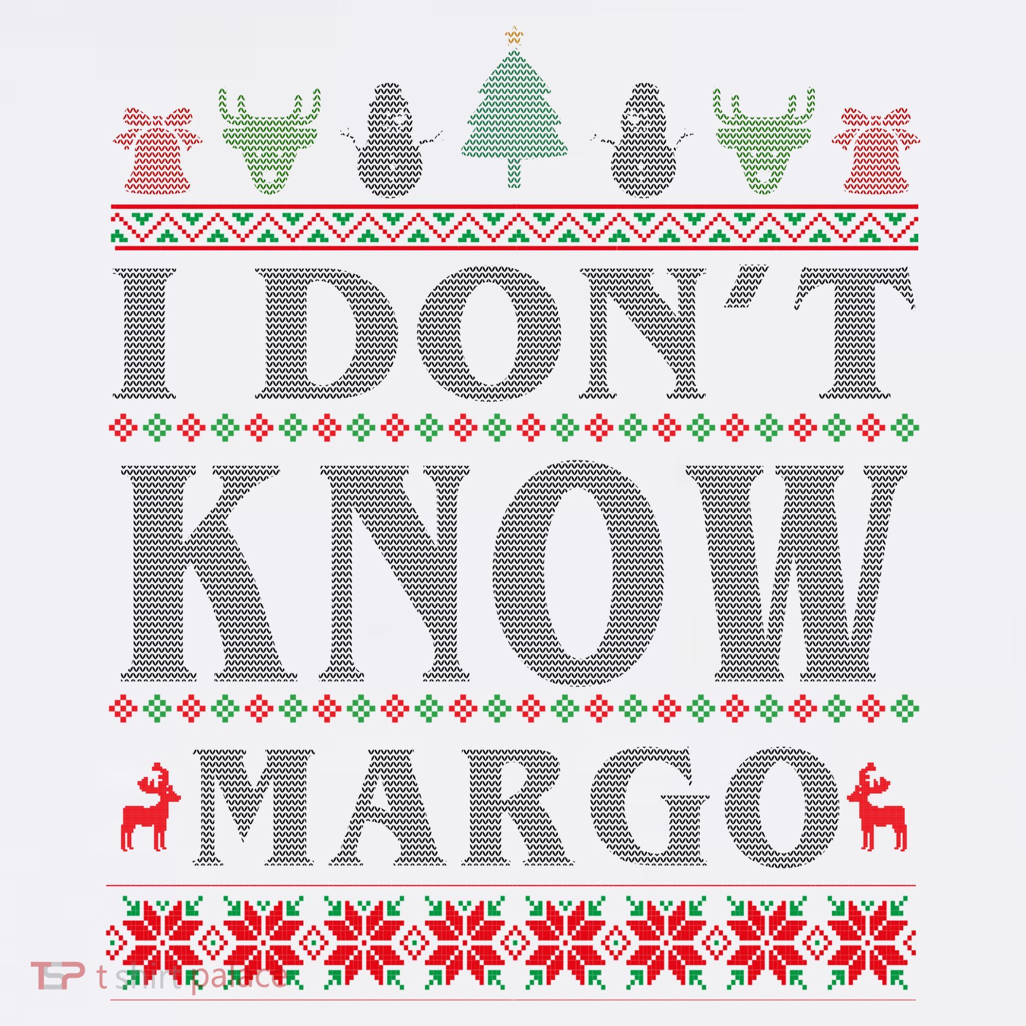 I Don't Know Margo Funny Ugly Christmas Polo