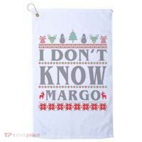 I Don't Know Margo Funny Ugly Christmas Golf Towel thumb 0