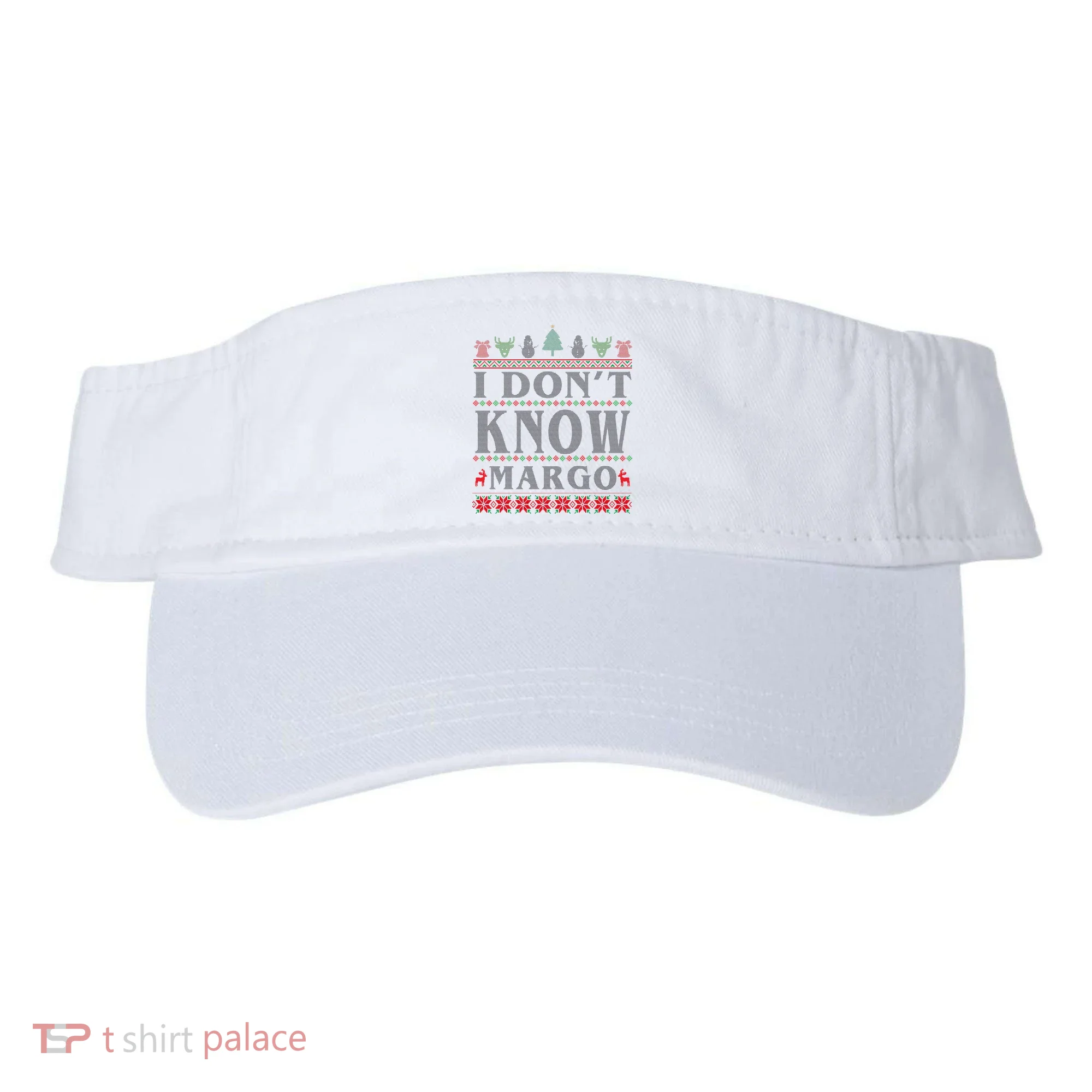I Don't Know Margo Funny Ugly Christmas Visor