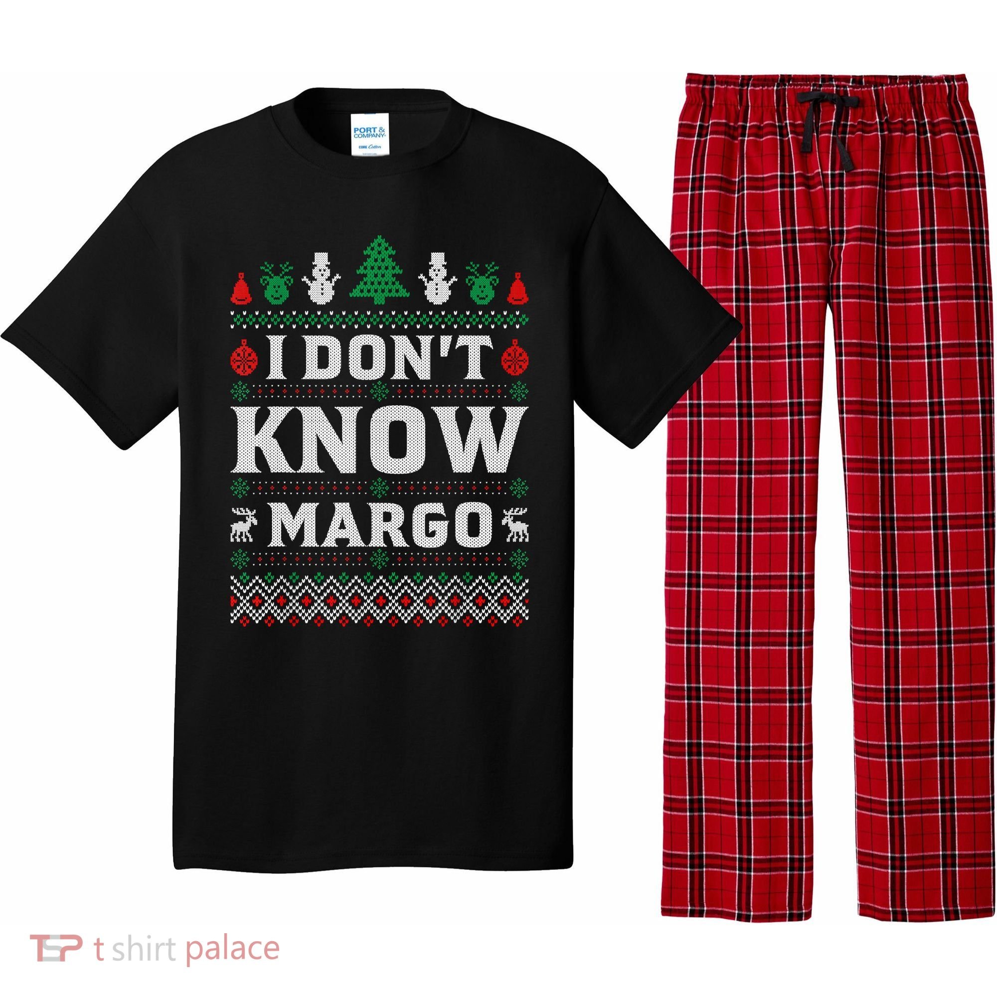 I Don'T Know Margo Funny Christmas Vacation Pajama Set