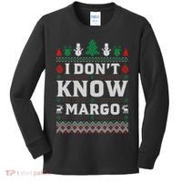 I Don'T Know Margo Funny Christmas Vacation Kids Long Sleeve Shirt thumb 0