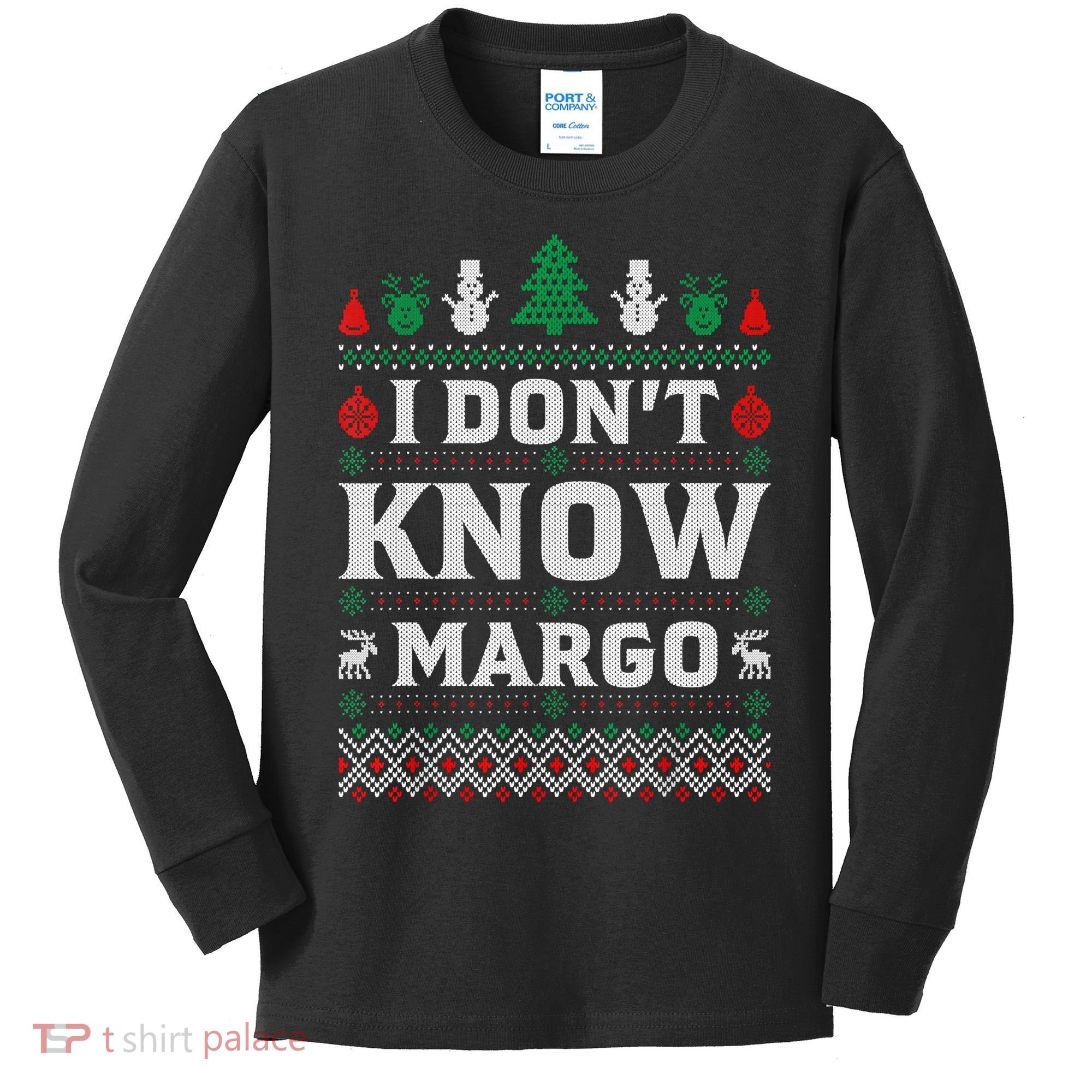 I Don'T Know Margo Funny Christmas Vacation Kids Long Sleeve Shirt