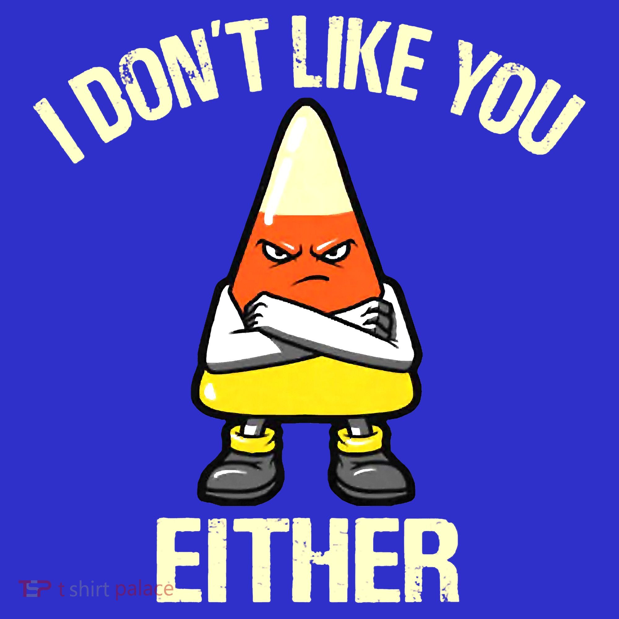 I Don't Like You Either Funny Halloween Candy Corn Visor