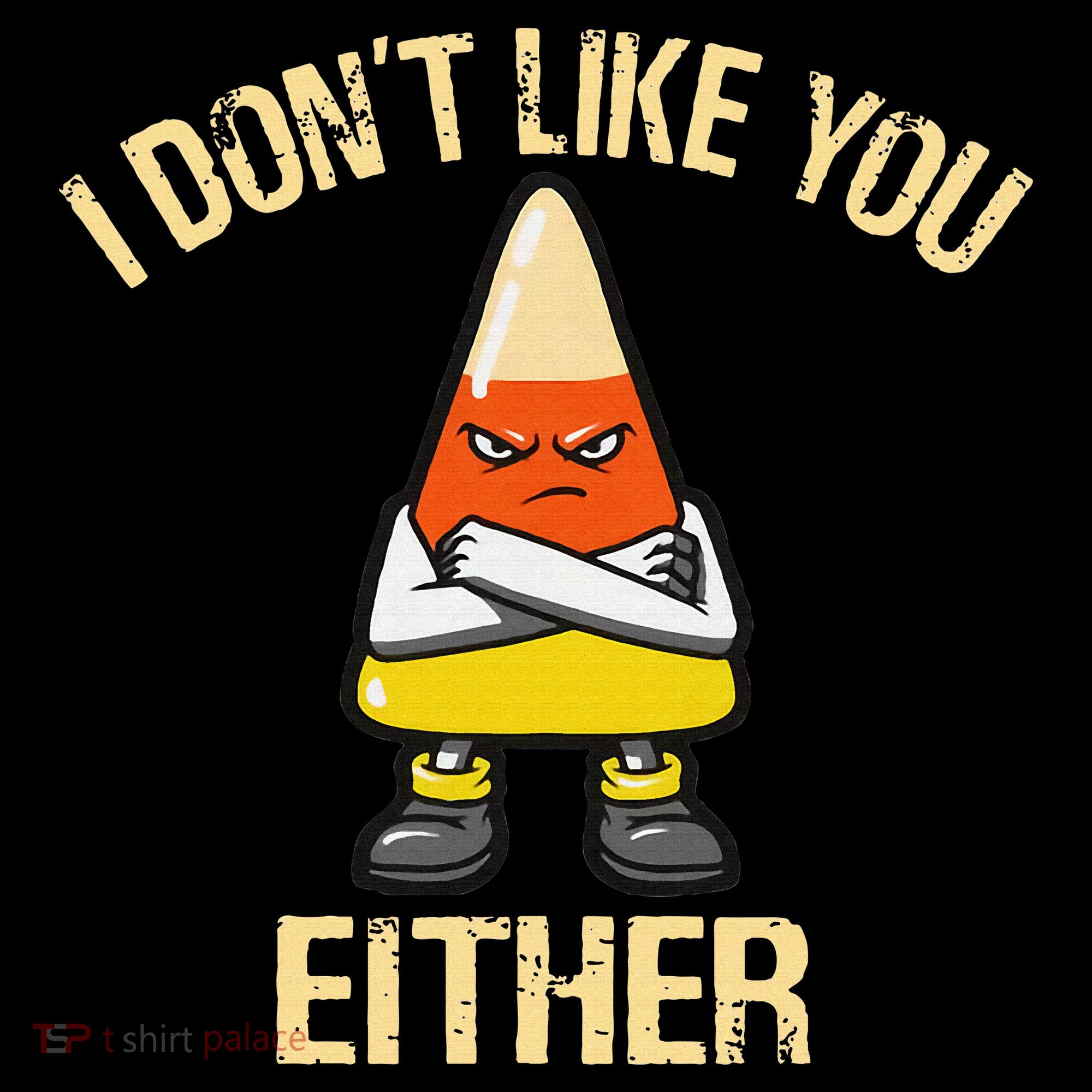 I DonT Like You Either Candy Corn Baby Bodysuit