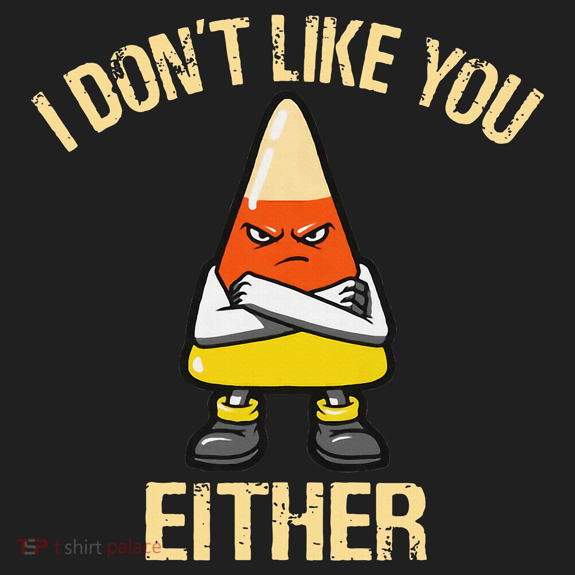 I DonT Like You Either Candy Corn Golf Towel