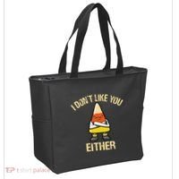 I DonT Like You Either Candy Corn Tote Bag thumb 2