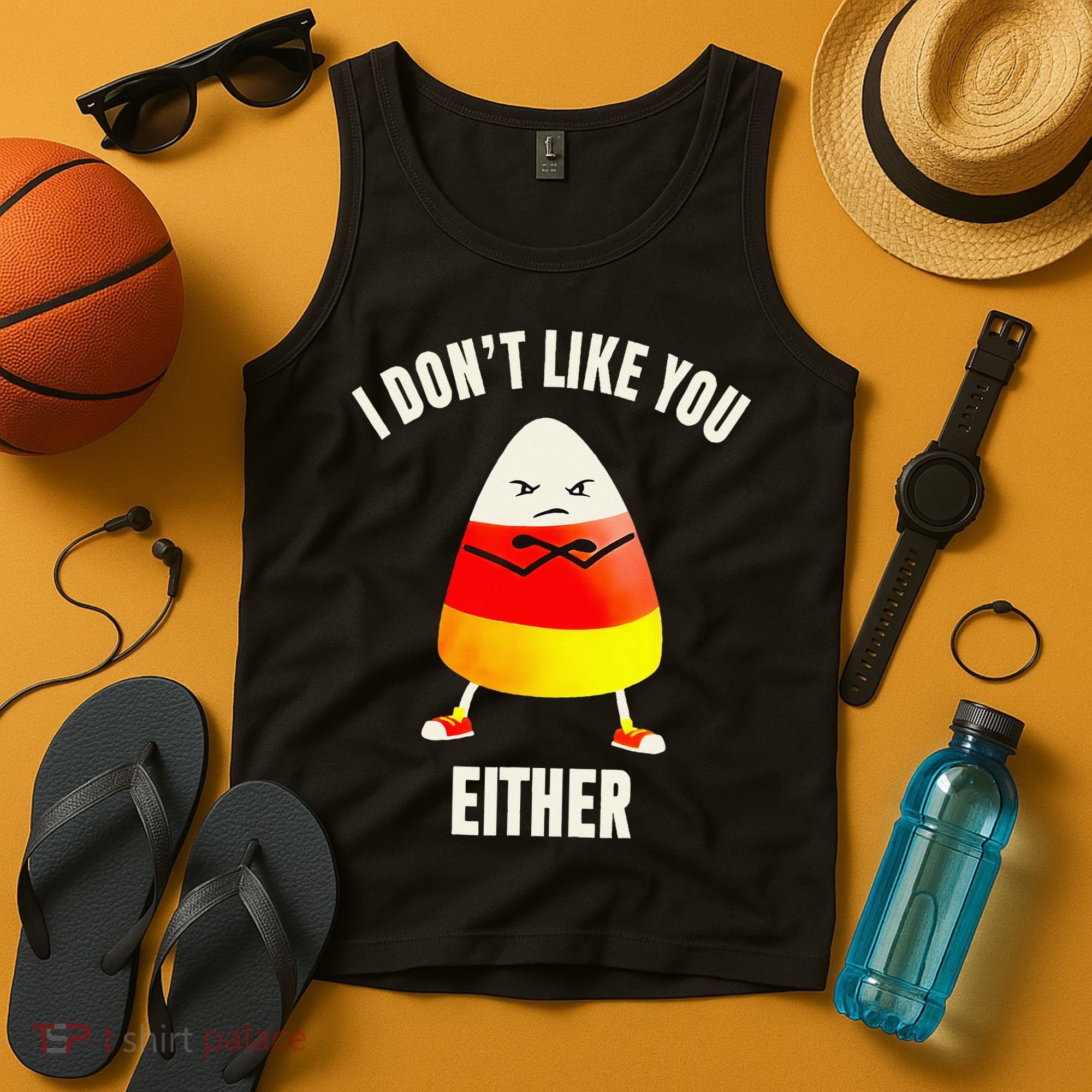 I Dont Like You Either Candy Corn Tank Top
