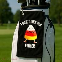 I Dont Like You Either Candy Corn Golf Towel thumb 2