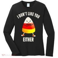 I Dont Like You Either Candy Corn Women's Long Sleeve Shirt thumb 0