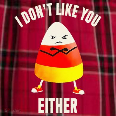 I Dont Like You Either Candy Corn Men's Flannel Plaid Pajama Pants