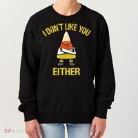 I Dont Like You Either Funny Halloween Candy Corn Women's Sweatshirt thumb 0