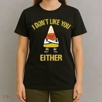 I Dont Like You Either Funny Halloween Candy Corn T-Shirt thumb 4