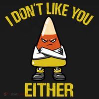 I Dont Like You Either Funny Halloween Candy Corn Ornament thumb 1