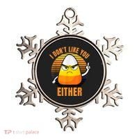 I Don't Like You Either Funny Candy Corn Halloween Ornament thumb 0