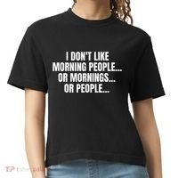I DonT Like Morning People Or Mornings Funny Quote Comfort Colors Boxy T-Shirt thumb 0