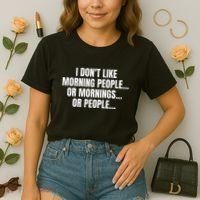 I DonT Like Morning People Or Mornings Funny Quote Comfort Colors Boxy T-Shirt thumb 2