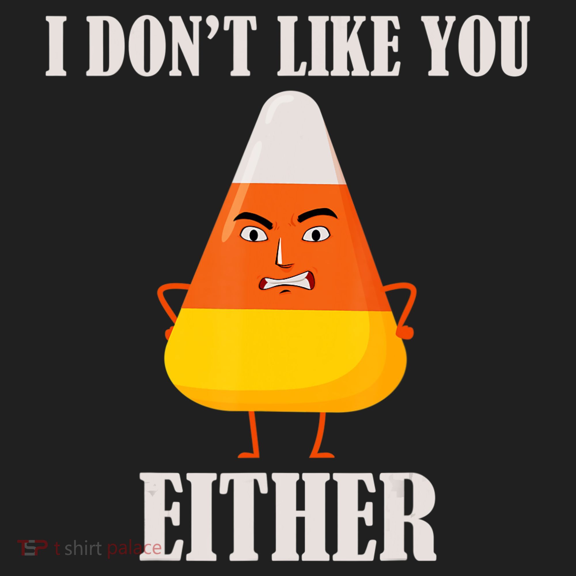 I Don't Like You Either Halloween Candy Corn Beanie