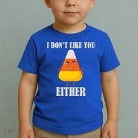 I Don't Like You Either Halloween Candy Corn Toddler T-Shirt thumb 2