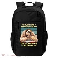 I Don´t Like Morning People Or Mornings Or People Sloth Gift Backpack thumb 0