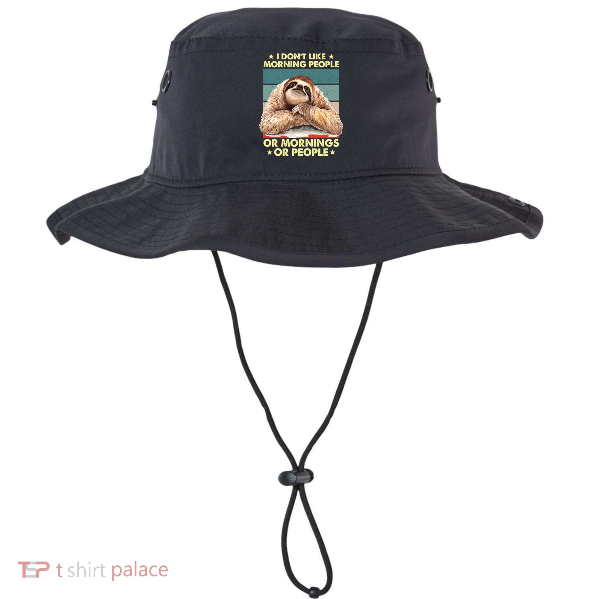 I Don´t Like Morning People Or Mornings Or People Sloth Gift Bucket Hat