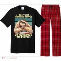 I Don´t Like Morning People Or Mornings Or People Sloth Gift Pajama Set thumb 0
