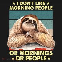 I Don´t Like Morning People Or Mornings Or People Sloth Gift Women's Hoodie thumb 2