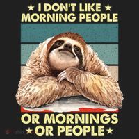 I Don´t Like Morning People Or Mornings Or People Sloth Gift Hat thumb 2
