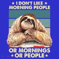 I Don´t Like Morning People Or Mornings Or People Sloth Gift Sweatshirt thumb 3