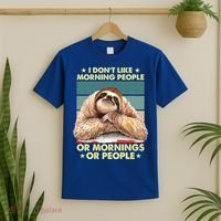 I Don´t Like Morning People Or Mornings Or People Sloth Gift T-Shirt thumb 2