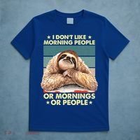 I Don´t Like Morning People Or Mornings Or People Sloth Gift T-Shirt thumb 5