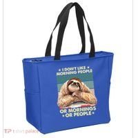 I Don´t Like Morning People Or Mornings Or People Sloth Gift Tote Bag thumb 2