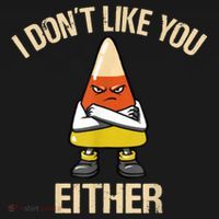 I Don't Like You Either Funny Halloween Candy Corn Ornament thumb 1